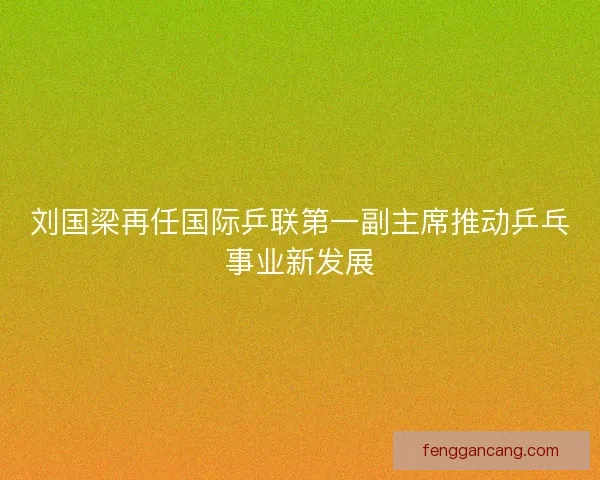 刘国梁再任国际乒联第一副主席推动乒乓事业新发展 刘国梁再任国际乒联第一副主席推动乒乓事业新发展